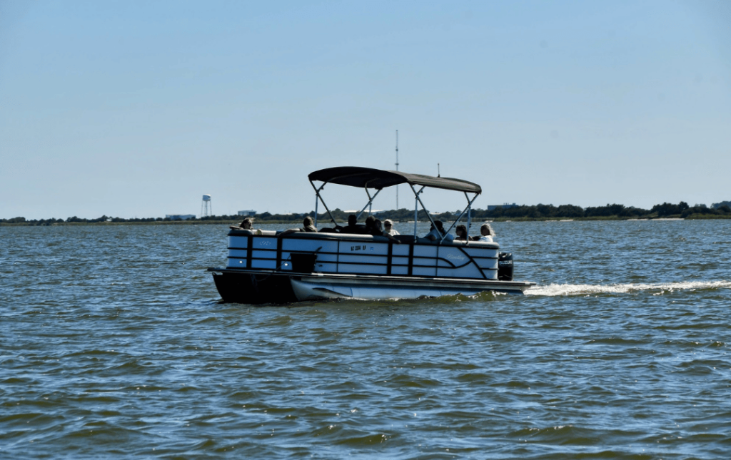 group on pontoon rental Nags Head OBX with causeway watersports