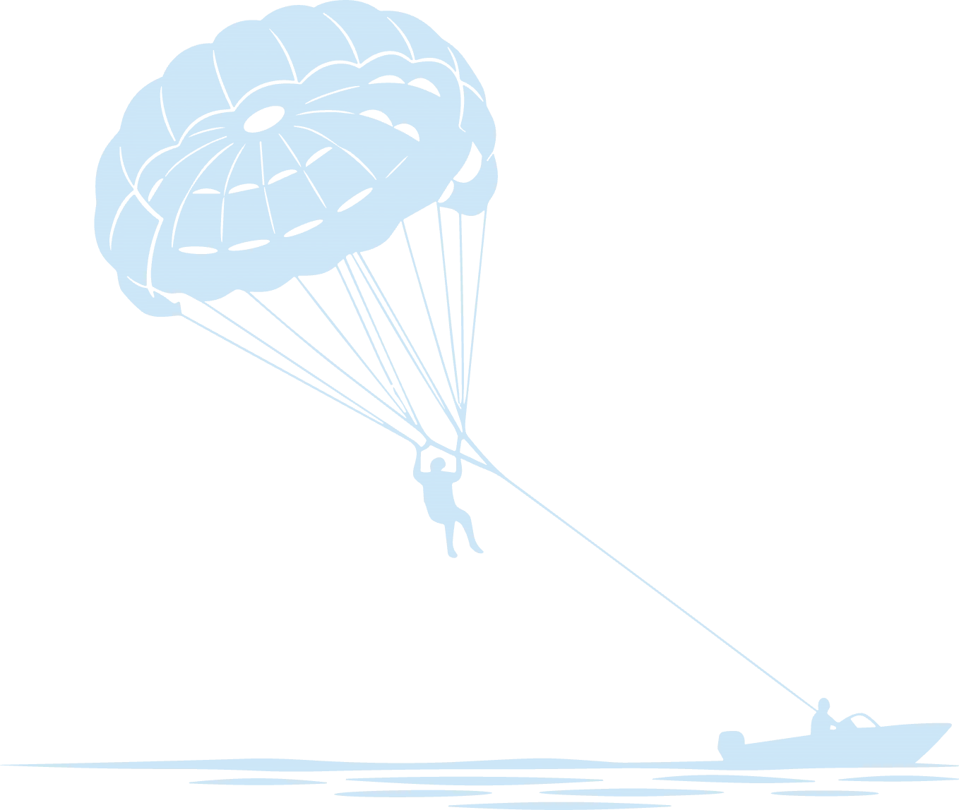 parasail illustration blue