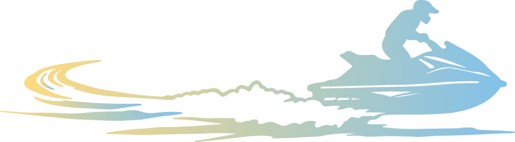 jet ski wave illustration