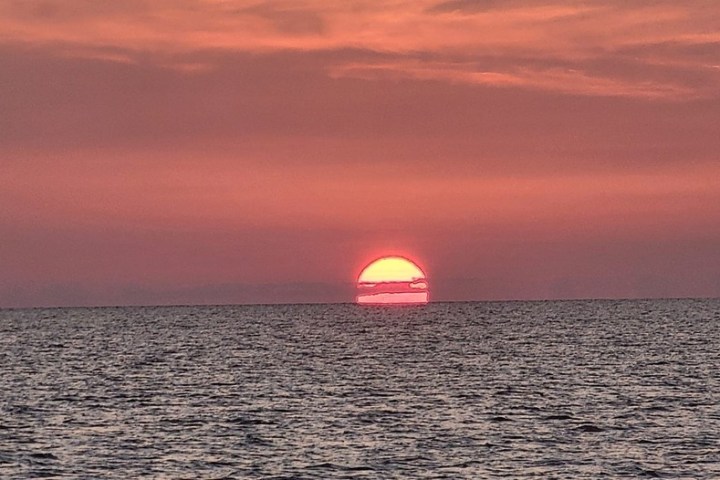 the sunsetting over the Roanoke Sound.